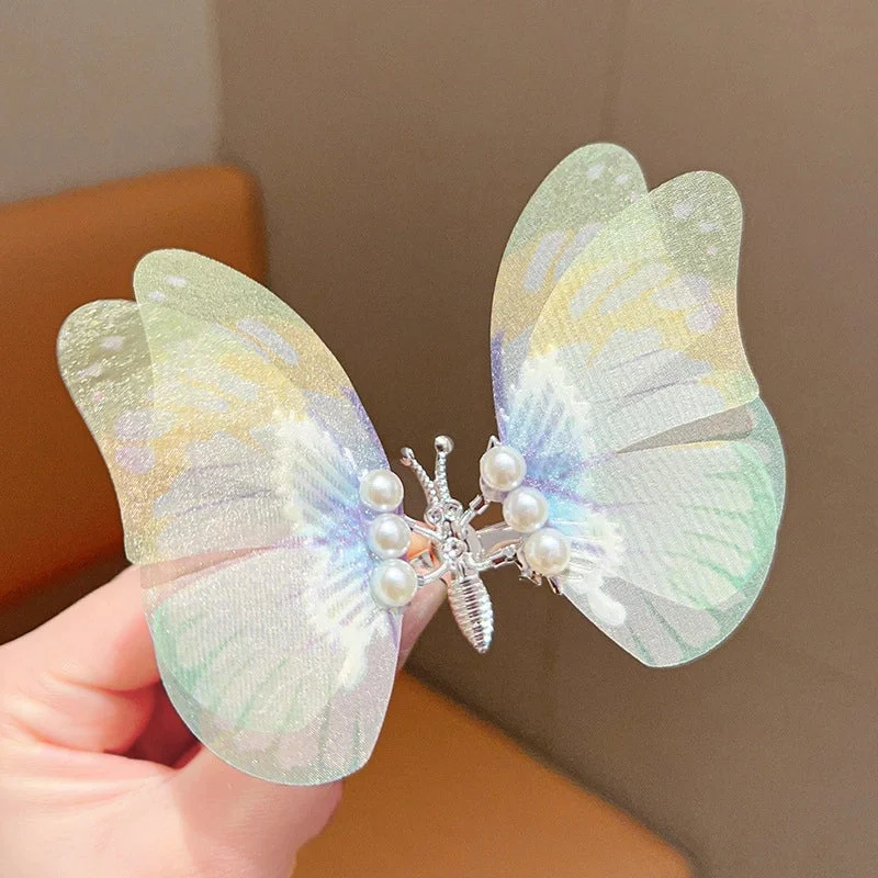 Smart Green Butterfly Barrettes (Single Price)