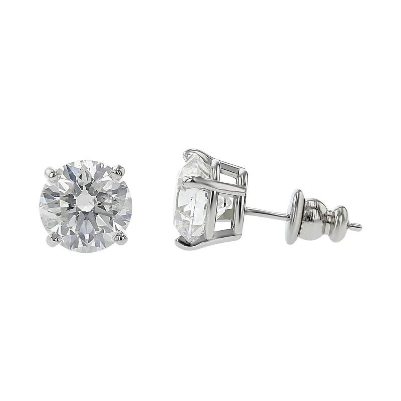 women’s vintage earrings-Platinum Brilliant Diamond Stud Earrings