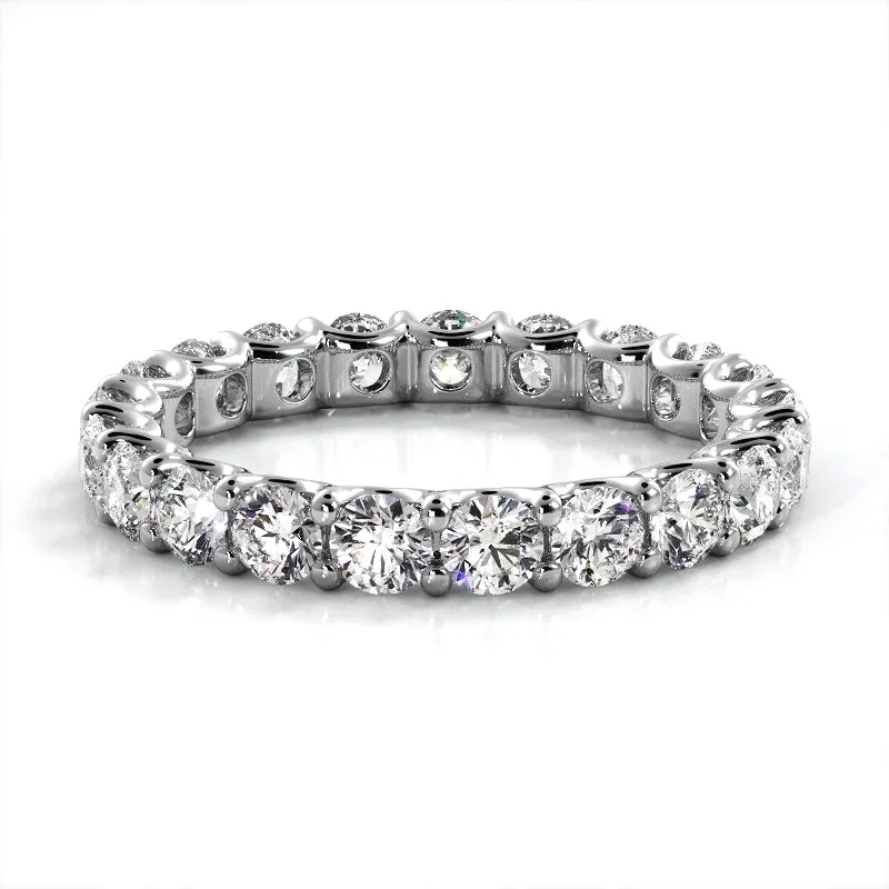 women’s oval diamond engagement rings-2.21 ct Round Diamond Eternity Wedding Band