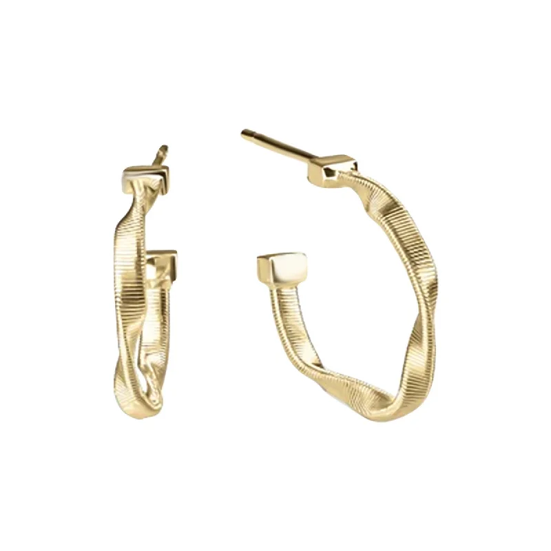 women’s boho earrings-Marrakech Collection 18K Yellow Gold Petite Hoop Earrings