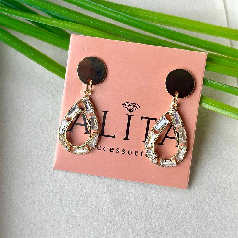 women’s dangle earrings-Lily Earrings (Golden)