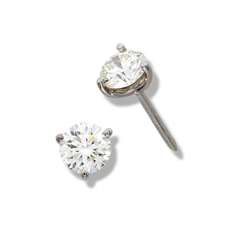 women’s wedding stud earrings-Platinum Diamond Stud Earrings