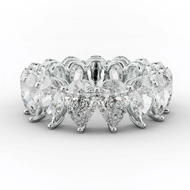 women’s unique engagement rings-8.0 ct. Pear Cut Diamond Eternity Wedding Band