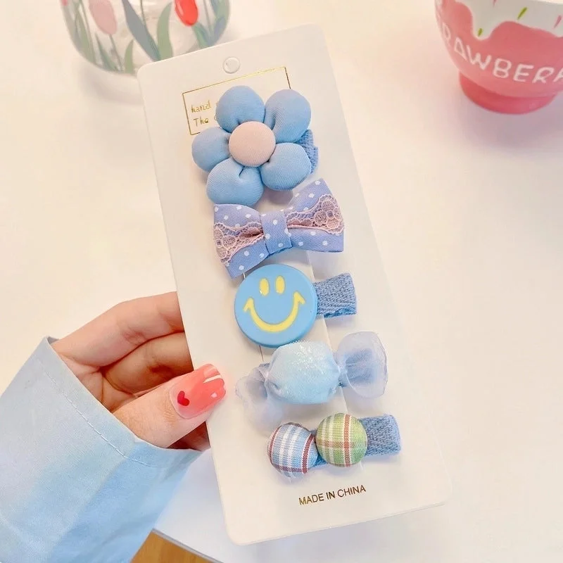 Blue Smiley 5-Piece Set