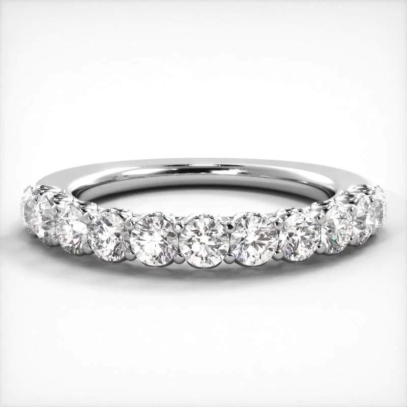 women’s high-end engagement rings-1.16 ct. Round Diamond Shared Prong Wedding Band