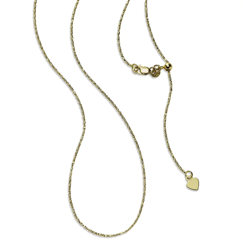 women’s birthstone necklaces-Raso Chain Necklace, 24 Inches, 14K Yellow Gold