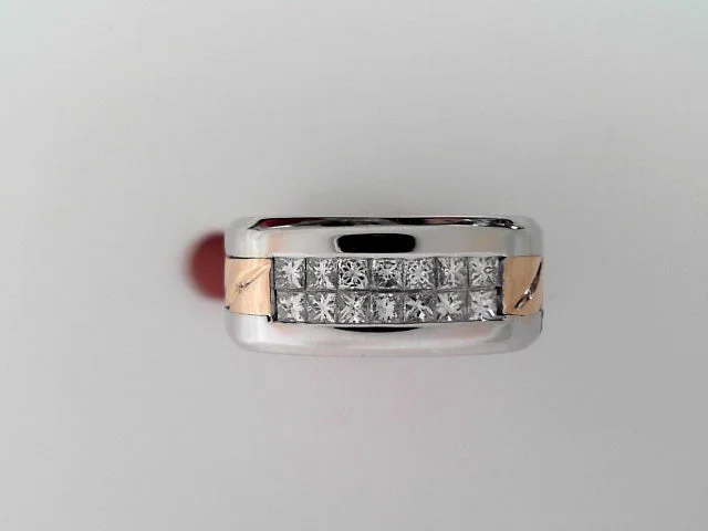 women’s custom ring engagement design-Diamond Wedding Bands - Men'