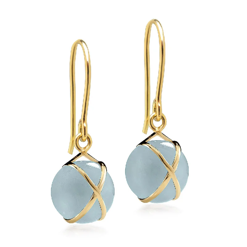 women’s small hoop earrings-Prisma Aquamarine Small Earrings