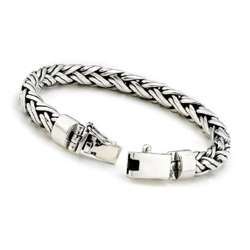 women’s charm bangles-Samuel B. Nengah Padian Woven Sterling Silver Bracelet