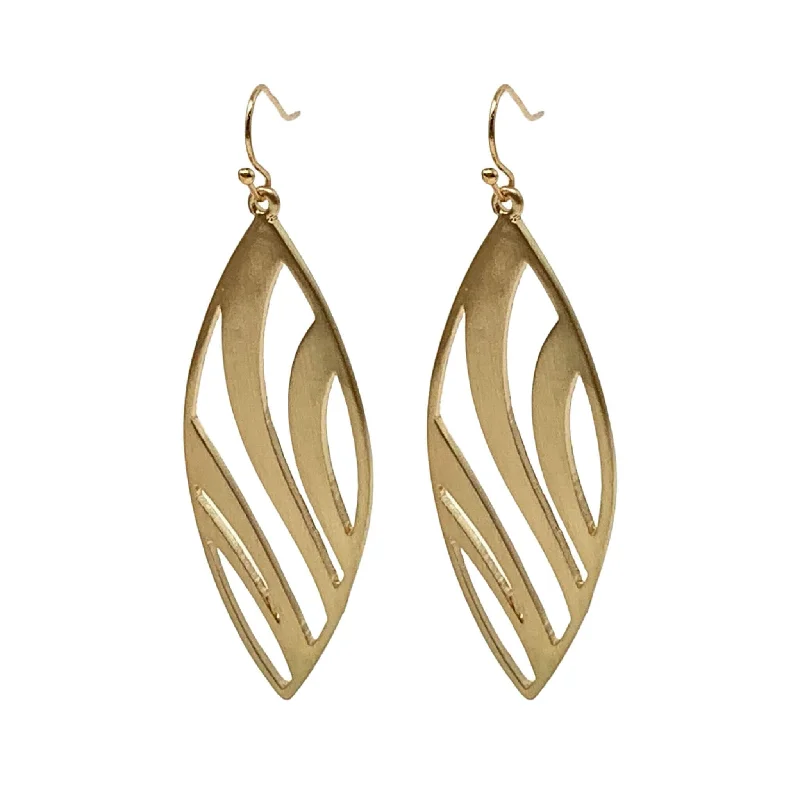 women’s luxury earrings-Satin Striped Teardrop Earrings