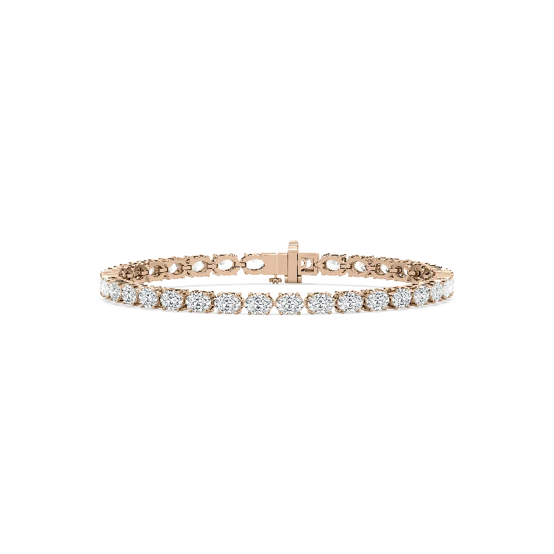 women’s nature-inspired bracelets-East West Oval Tennis Bracelet