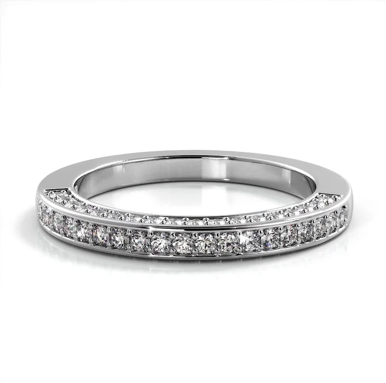 women’s platinum solitaire engagement rings-0.34 ct. Round Diamond Wedding band