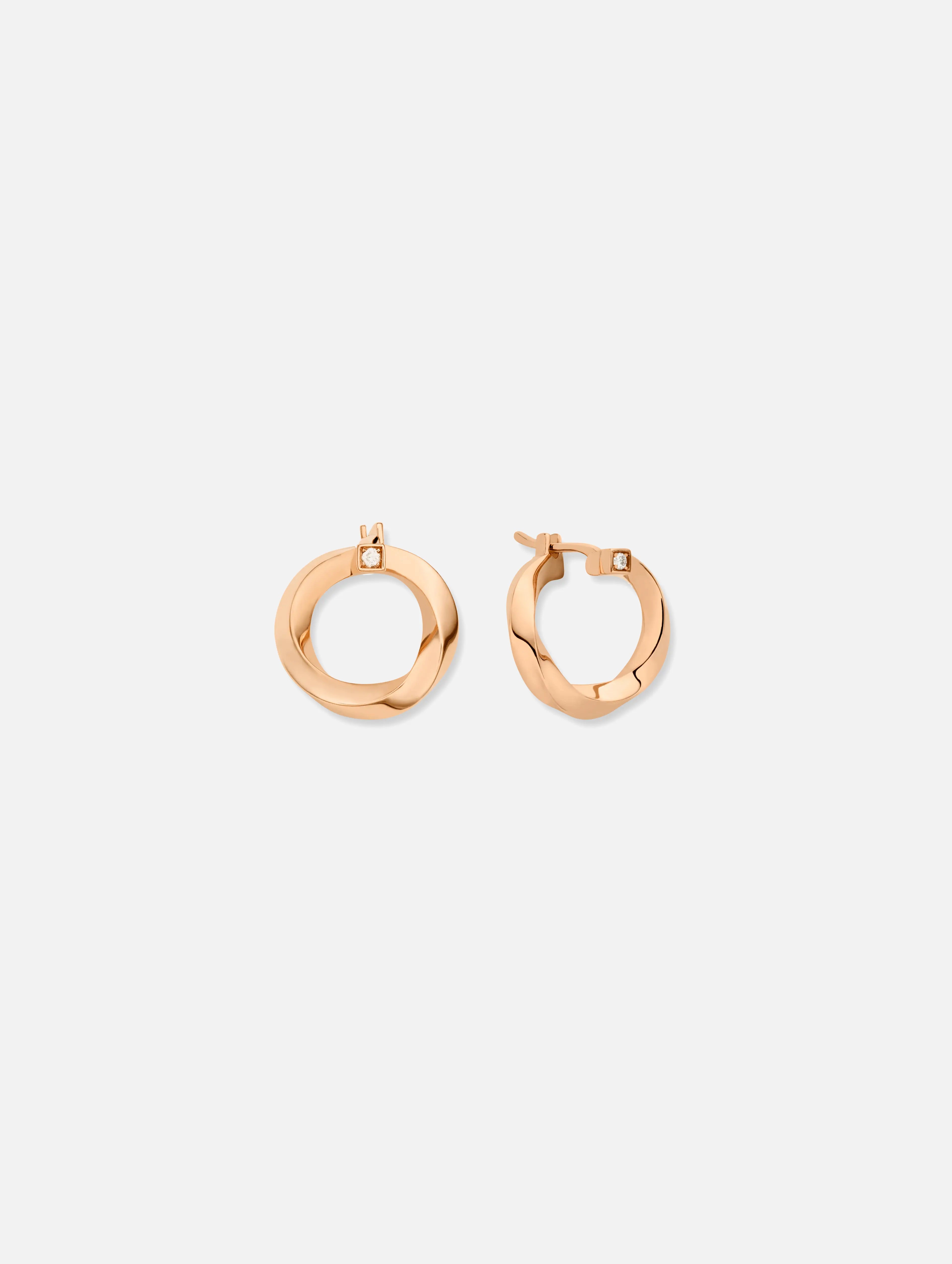 women’s double drop earrings-Gold Thread Earrings in Rose Gold