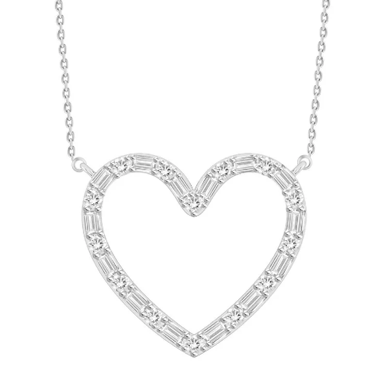 women’s trendy necklaces-Heart Necklace Diamond