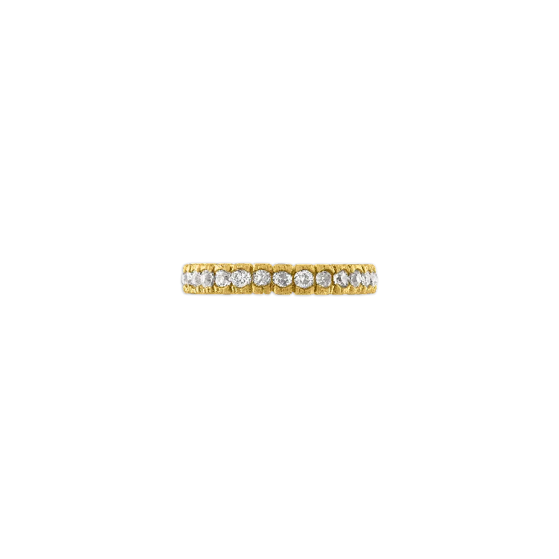 women’s aquamarine rings-Prounis Diamond Pavé Band