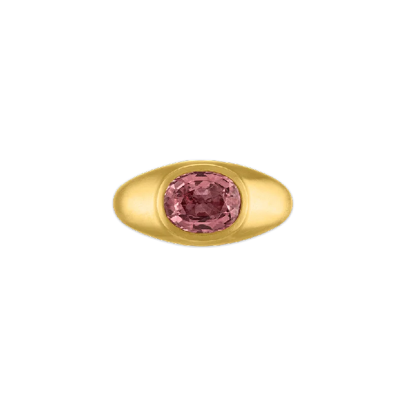 women’s fancy rings-Faceted Pink Sapphire Roz Ring