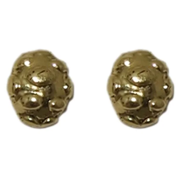 women’s platinum earrings-Tip Top Fashions Golden Studs Earrings - 1302805