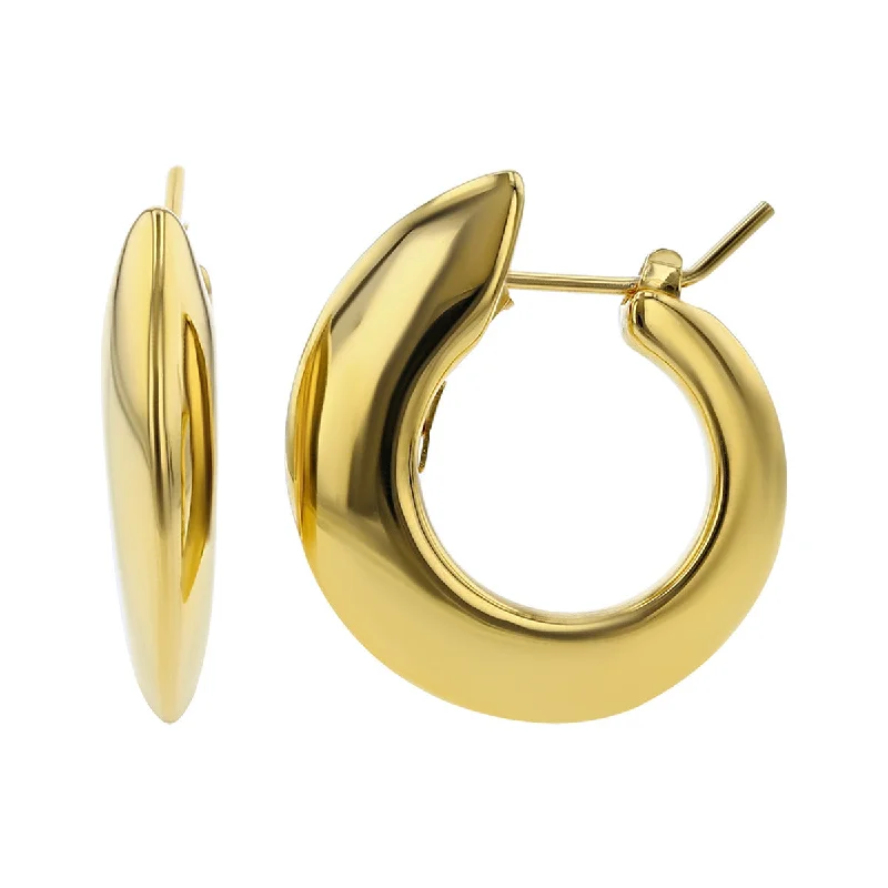 women’s retro earrings-Oro Classic Chunky Hoop Earrings