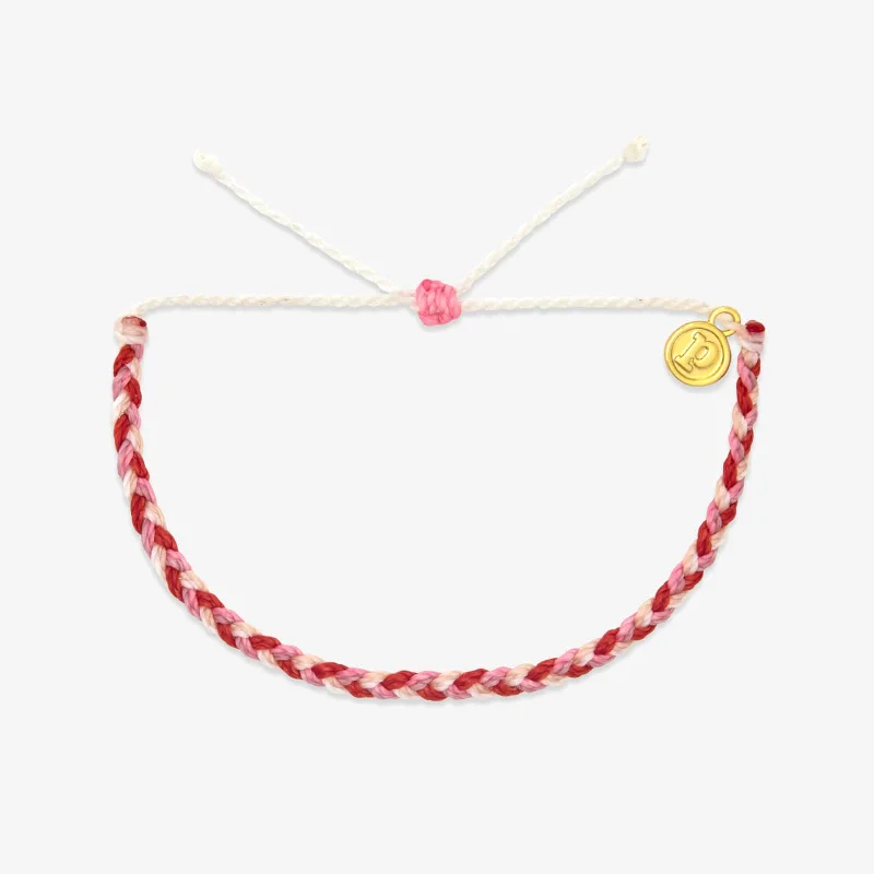 women’s minimalist bangles-Love You More Mini Braided Bracelet