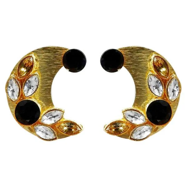 women’s crystal chandelier earrings-Kriaa Resin Stone Gold Plated Stud Earring - 1311406B