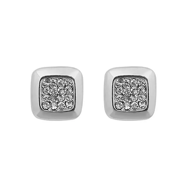 women’s retro earrings-Kriaa Austrian Stone Silver Plated Stud Earrings - 1313822