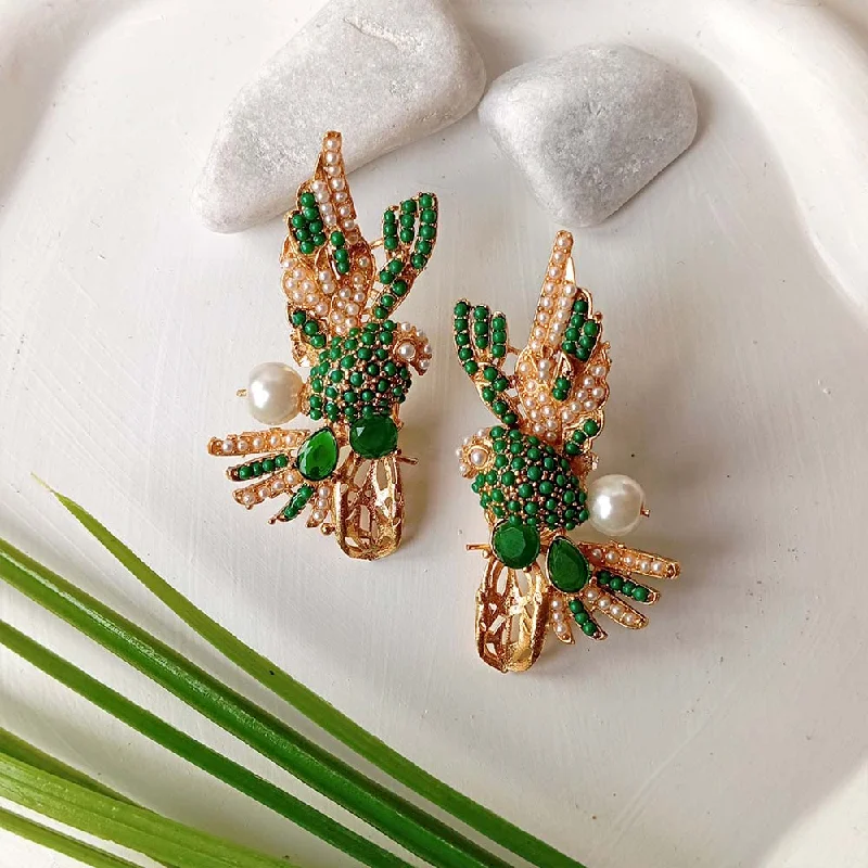 women’s luxury earrings-Cuckoo Earrings (Green)