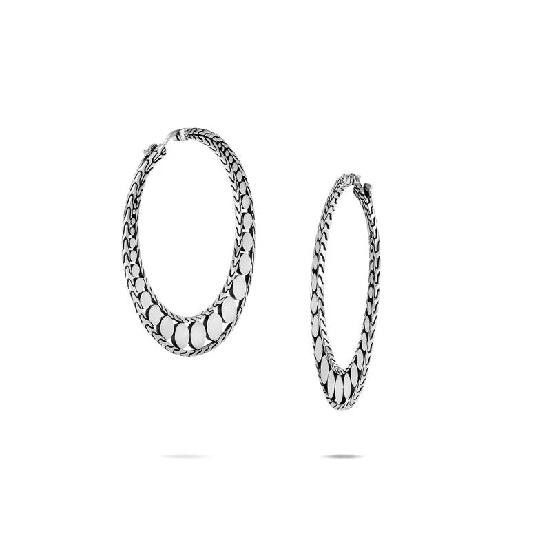 women’s simple stud earrings-John Hardy Small Hoop Earring EB30058