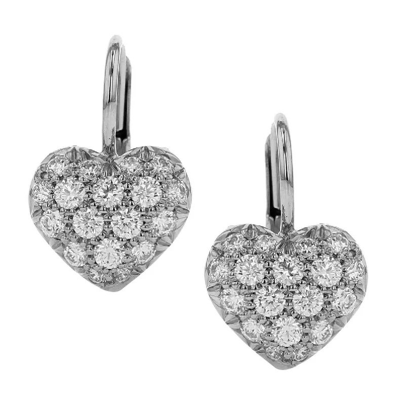 women’s handmade earrings-Pav√© Sweetheart Earrings