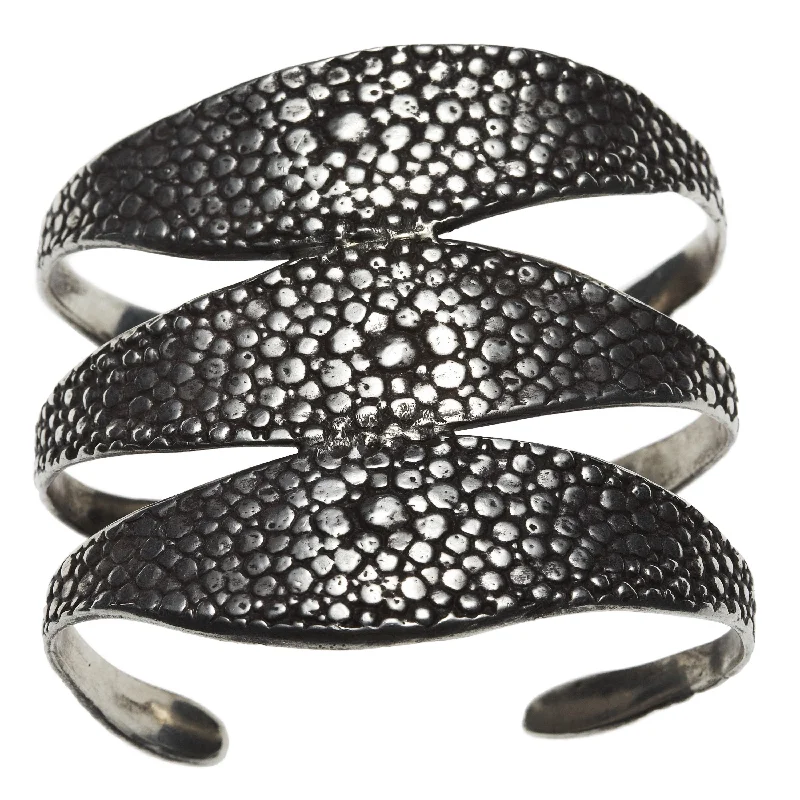 women’s round bracelets-Stingray Triple Cuff