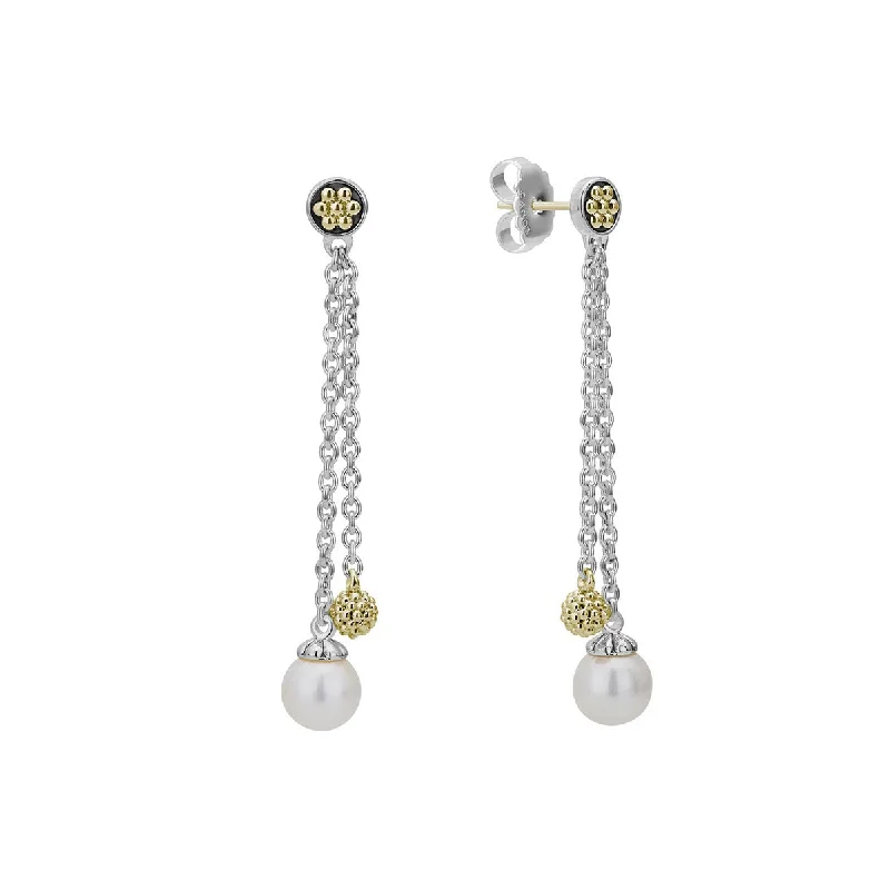 women’s hoop earrings-Pearl Drop Earrings