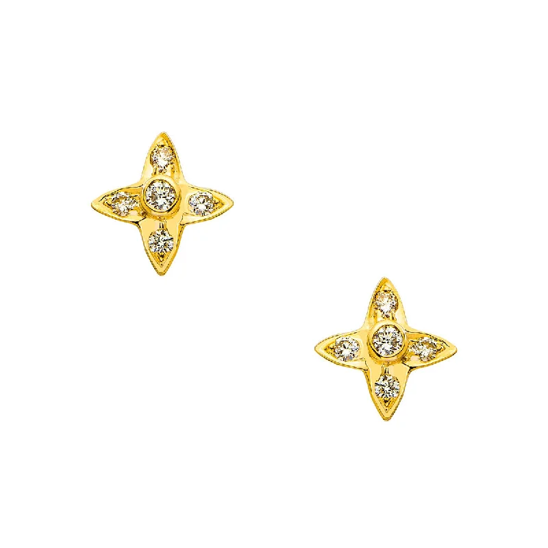 women’s heart-shaped diamond earrings-Lumiere Diamond Stud Earrings