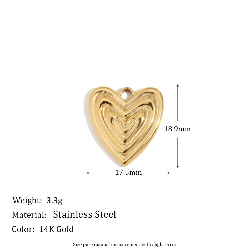 Four Pattern Love Pendant - Gold