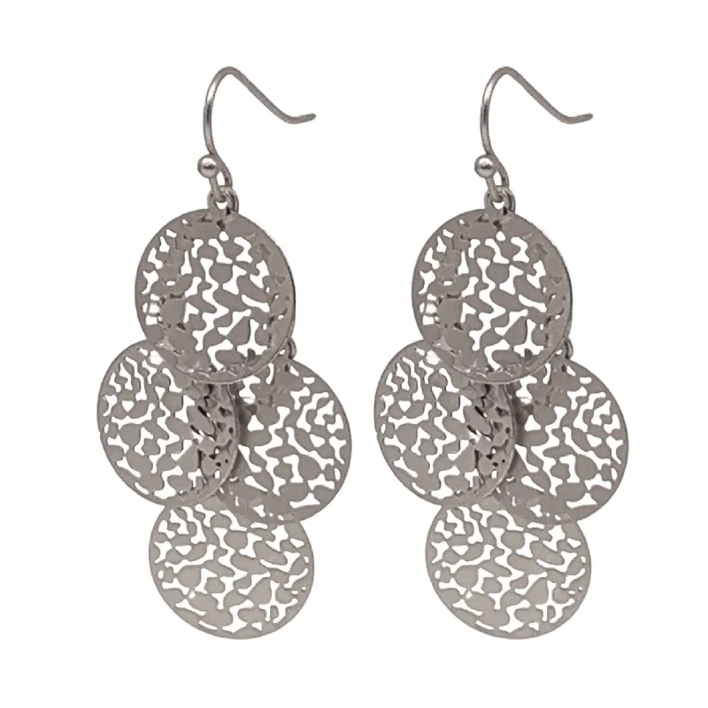 women’s twisted earrings-Statement Chandelier Earrings with Filigree Detail