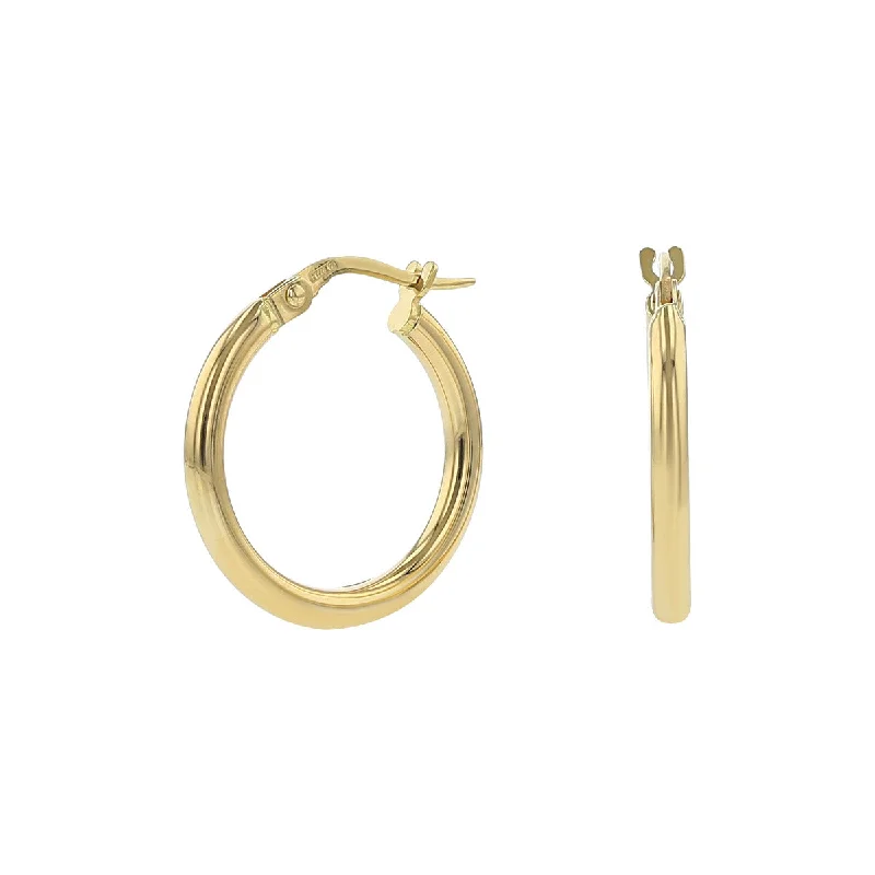 women’s fashion earrings-Perfect Gold Classic Round Hoop Earrings