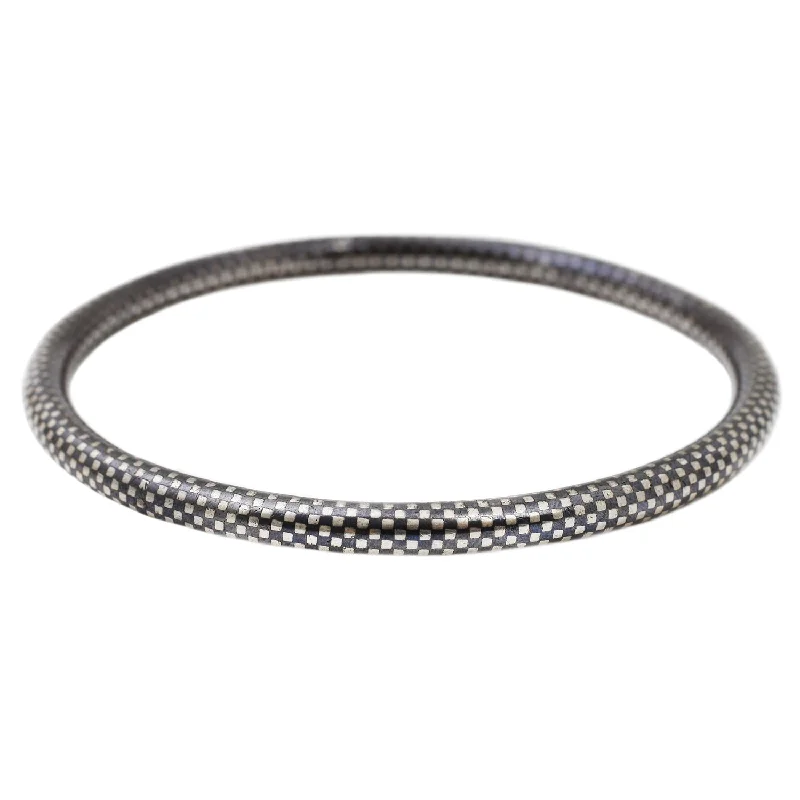 women’s solid silver bracelets-Niello Bangle