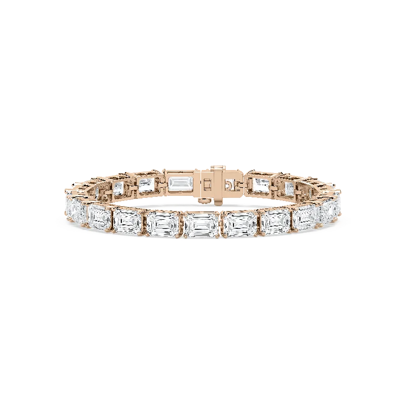 women’s sparkling bangle bracelets-Astor Emerald Cut Tennis Bracelet