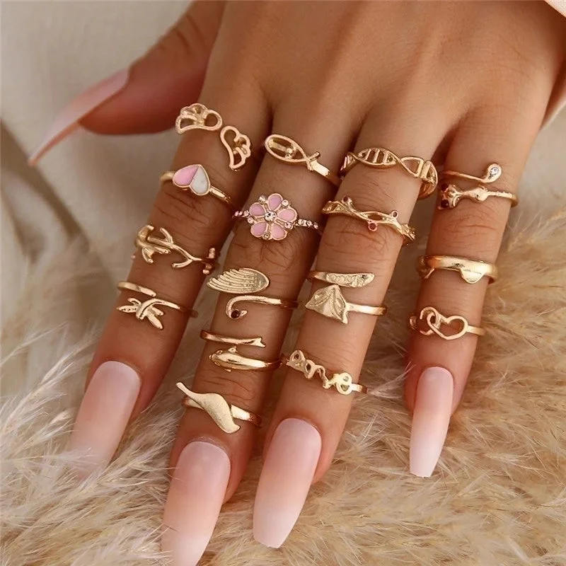 women’s pinky rings-Retro Punk Animal Moon Skull Alloy Plating Hollow Out Inlay Artificial Gemstones Artificial Pearls Artificial Diamond Gold Plated Silver Plated Women's Wide Band Ring Open Ring Rings