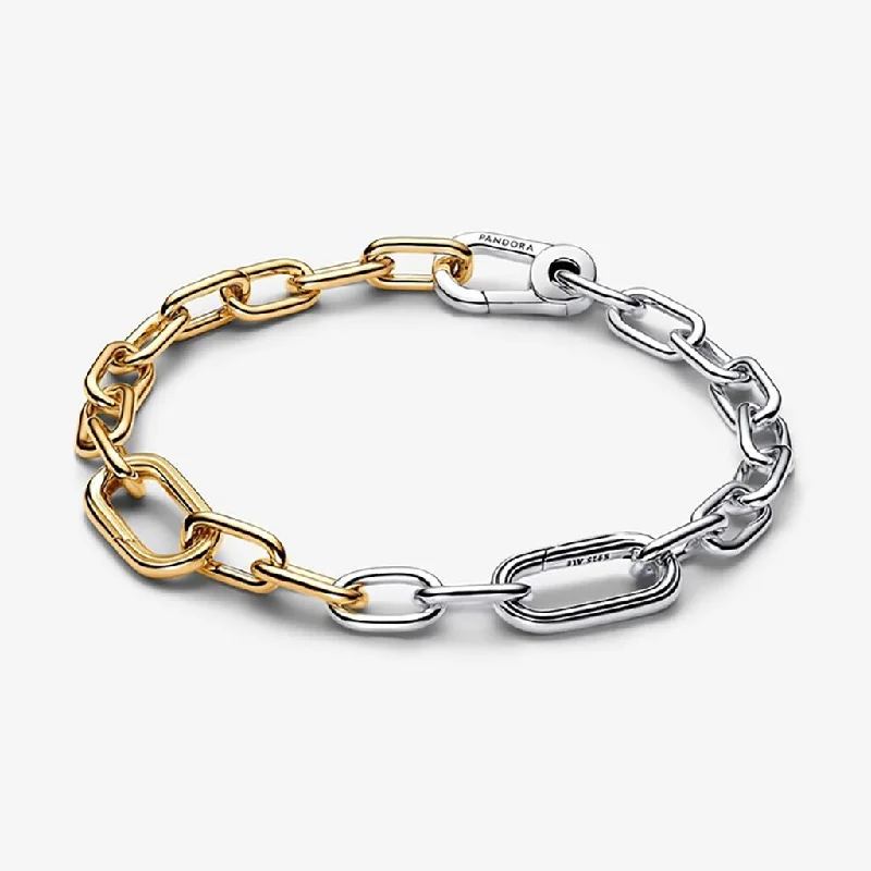 women’s statement bracelets-PANDORA : Pandora ME Link Chain Bracelet in Two-Tone