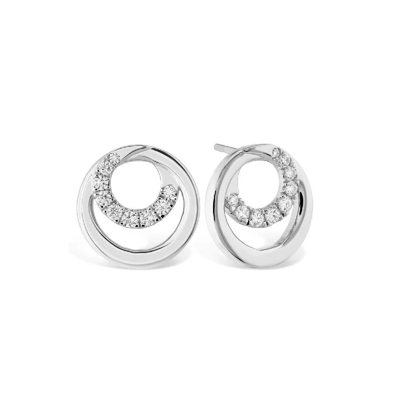 women’s luxury diamond earrings-Optima Diamond Circle Earrings