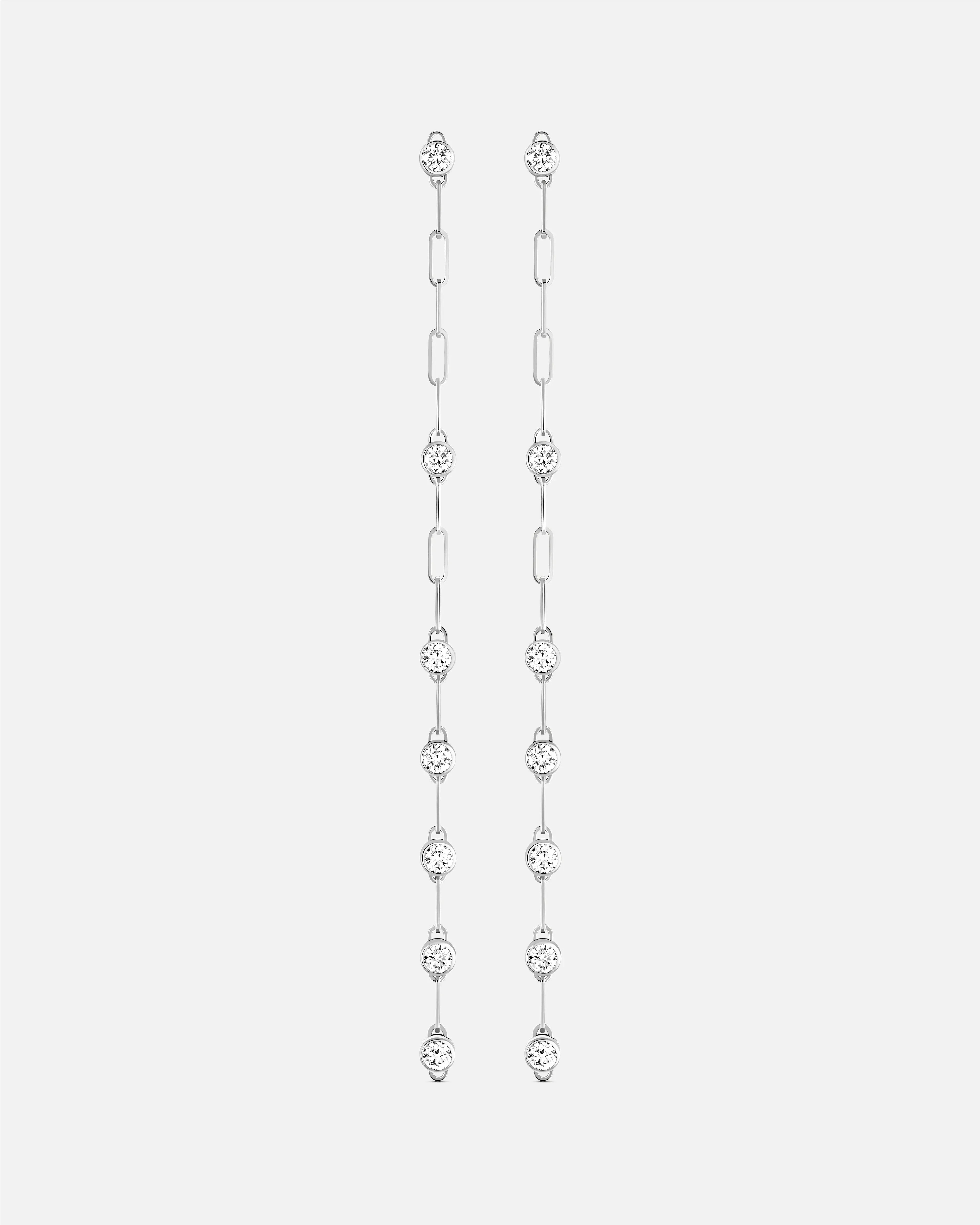 women’s double drop earrings-Evening GM Classics Earrings in White Gold