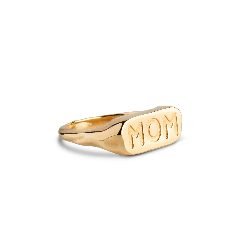 women’s twisted rings-Ring, Mom Statement