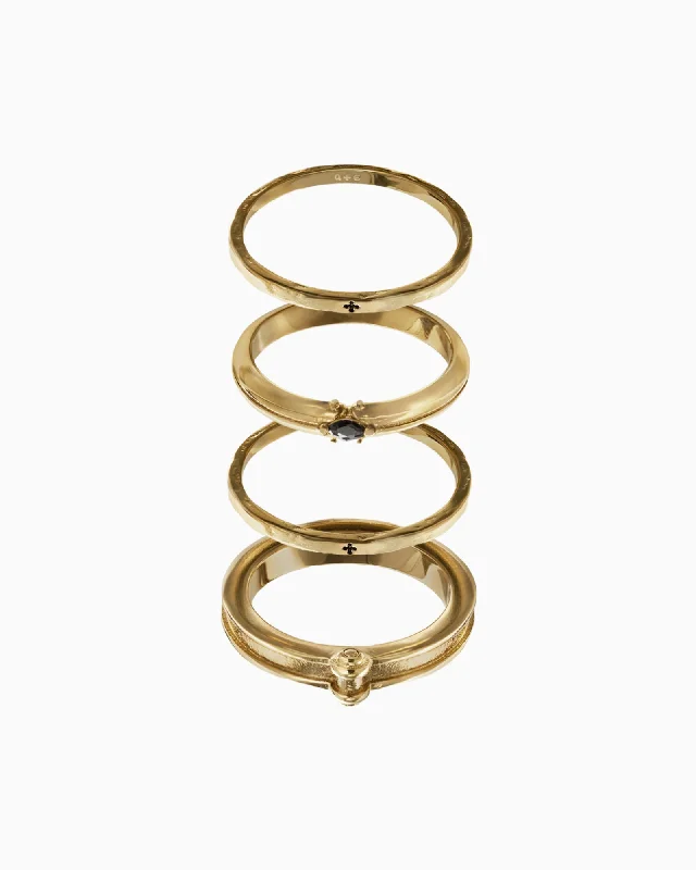 women’s gemstone-studded rings-Synesthesia Ring Set