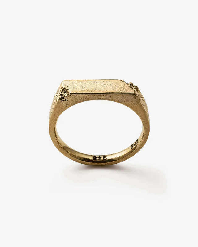 women’s black diamond rings-Brixton Signet Ring