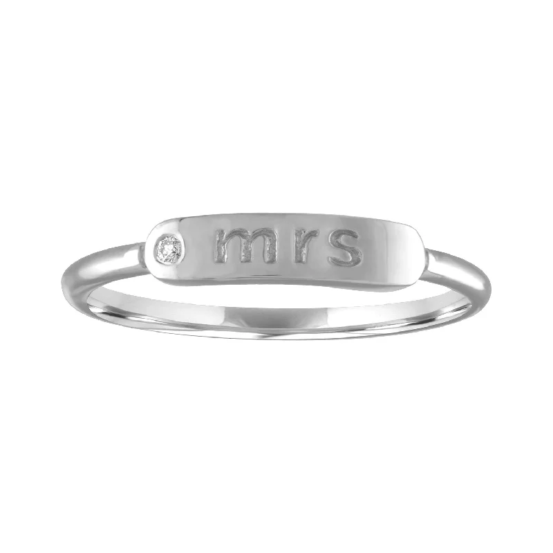 women’s anniversary rings-The Twiggy MRS Skinny Signet Ring