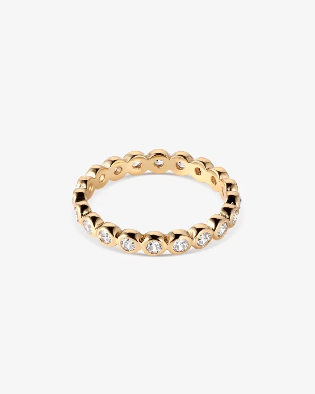 women’s bold rings-Multi Bezel Set Stacking Ring