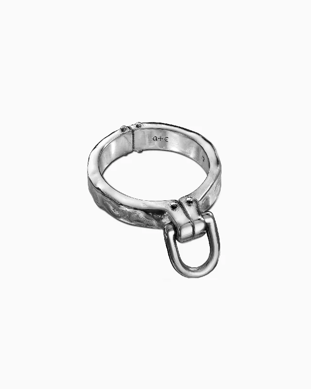 women’s white gold rings-Qode Ring