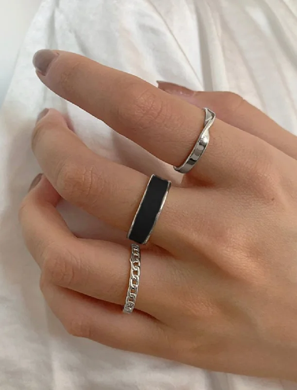 women’s heirloom rings-3 Ring Set Silver