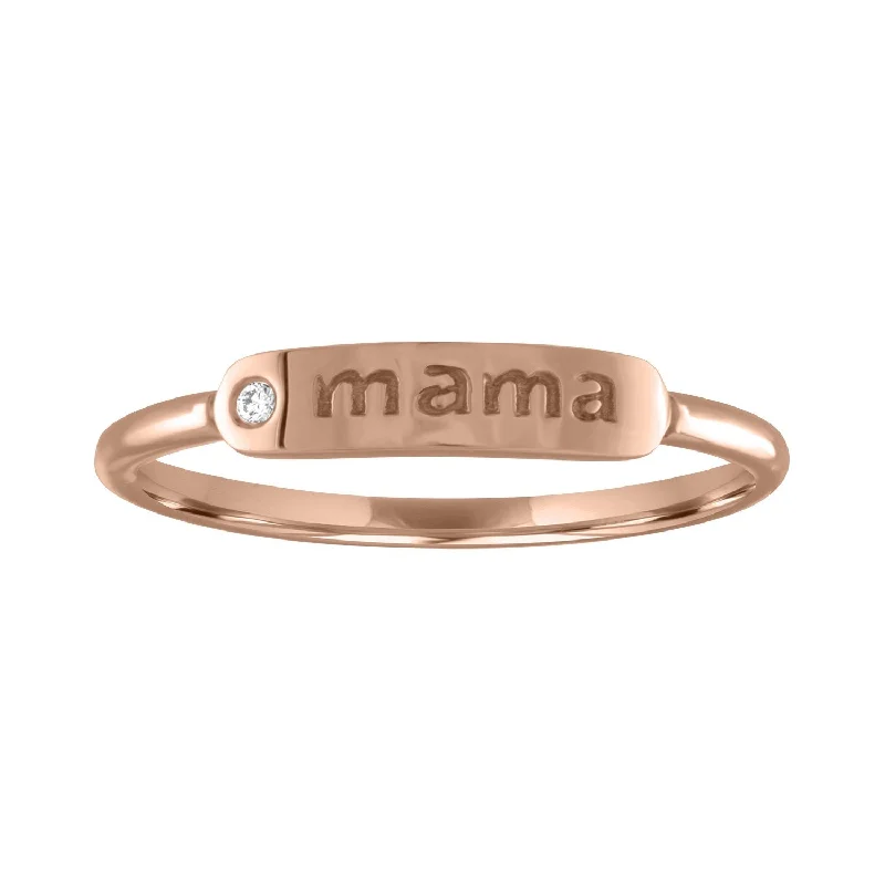 women’s gemstone engagement rings-The Twiggy MAMA Skinny Signet Ring