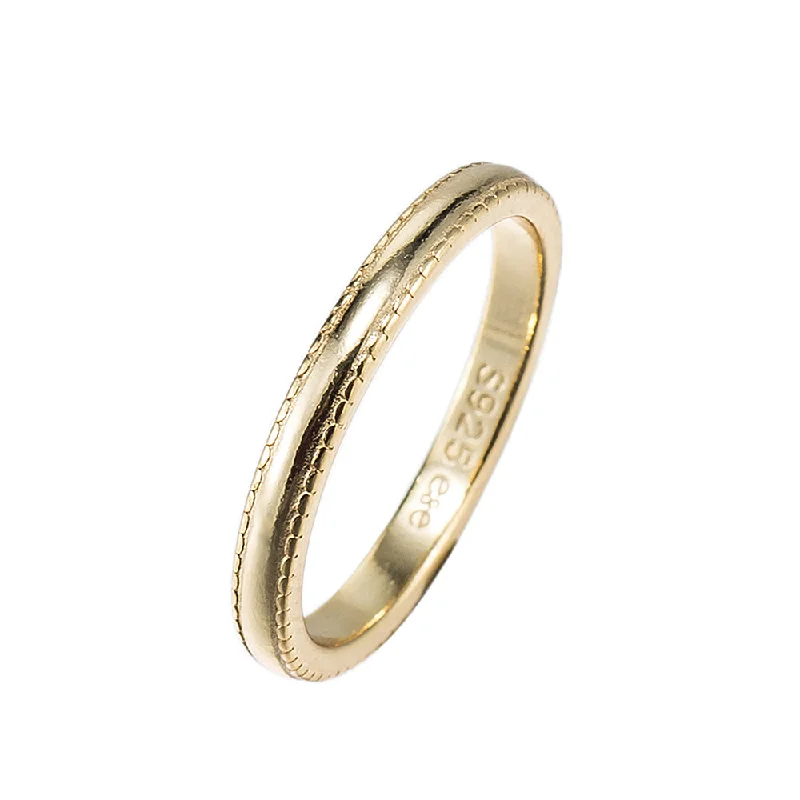 women’s wedding ring sets-Detailed Plain Band Ring