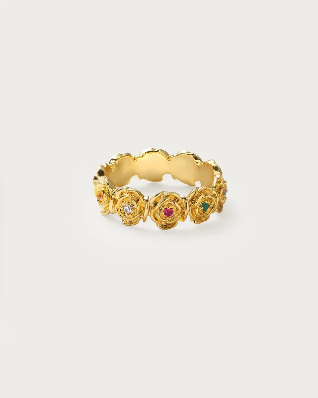 women’s stackable gemstone rings-Daisy Rose Ring